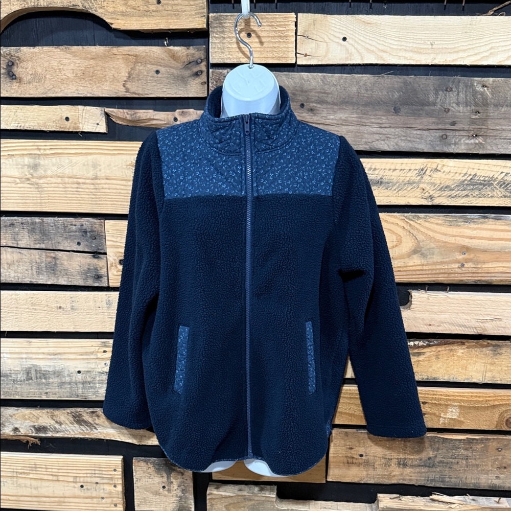 Madewell (Re)sourced Sherpa Zip-Front Jacket‎ Deep Indigo Size Small